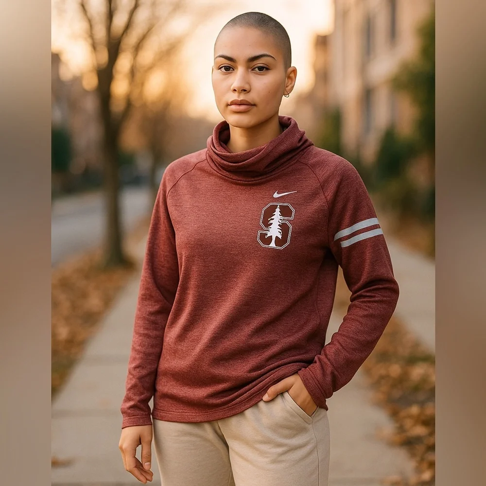Stanford Unisex Nike‎ Burgundy Cowl Neck Pullover